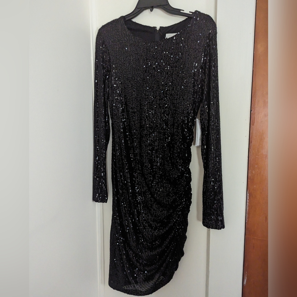 Long Sleeve Sequined Cocktail dress
